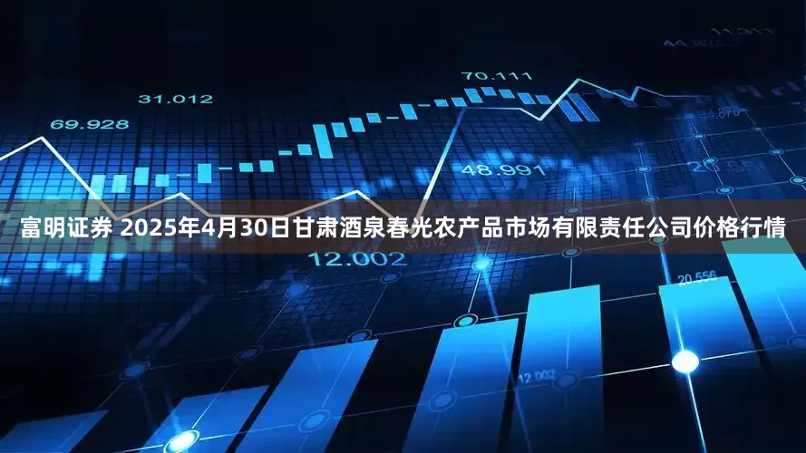 富明证券 2025年4月30日甘肃酒泉春光农产品市场有限责任公司价格行情